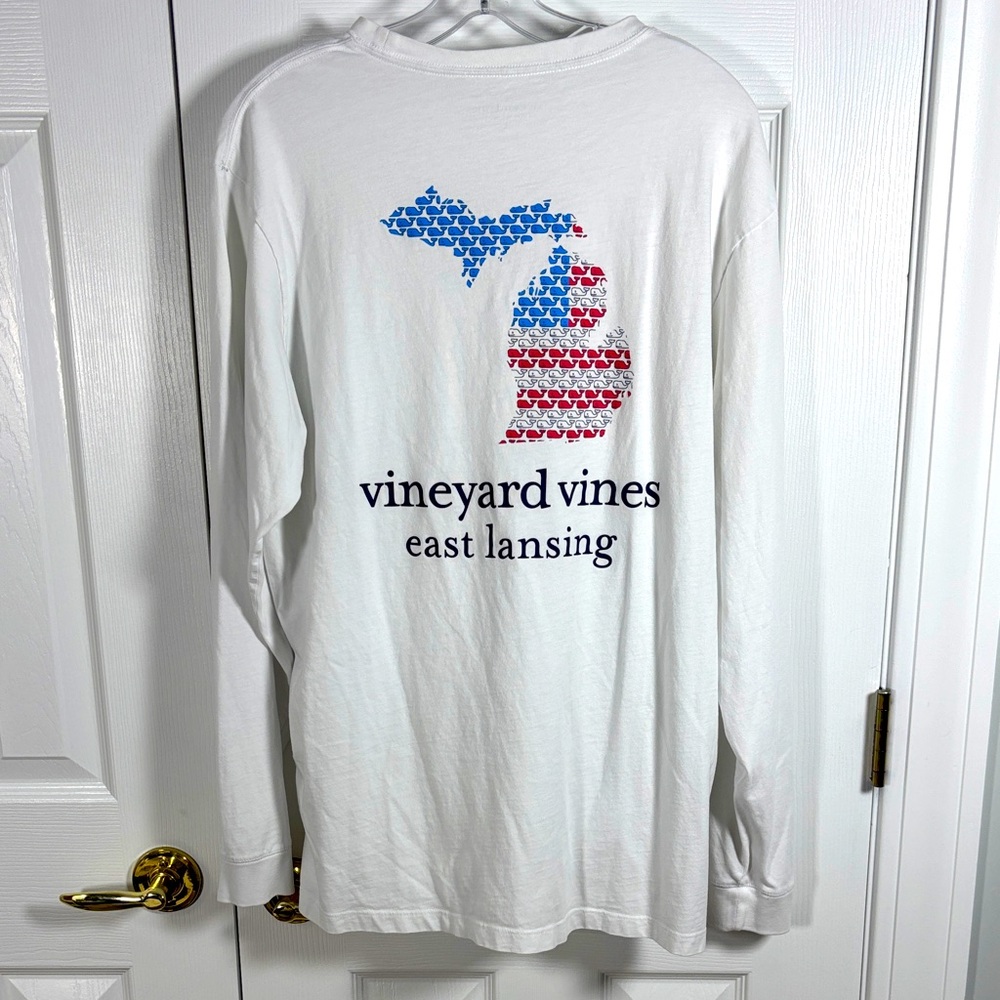 Vineyard Vines East Lansing Long Sleeve Shirt Large